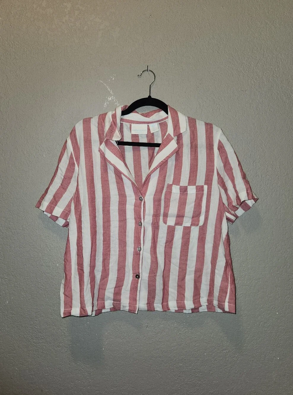 Cynthia Rowley 100% Cotton Red White Striped Matching Pj Set | Small